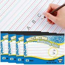 4 Pcs Handwriting Paper 80 Pages Kindergarten Writing Paper for Kids Handwrit...