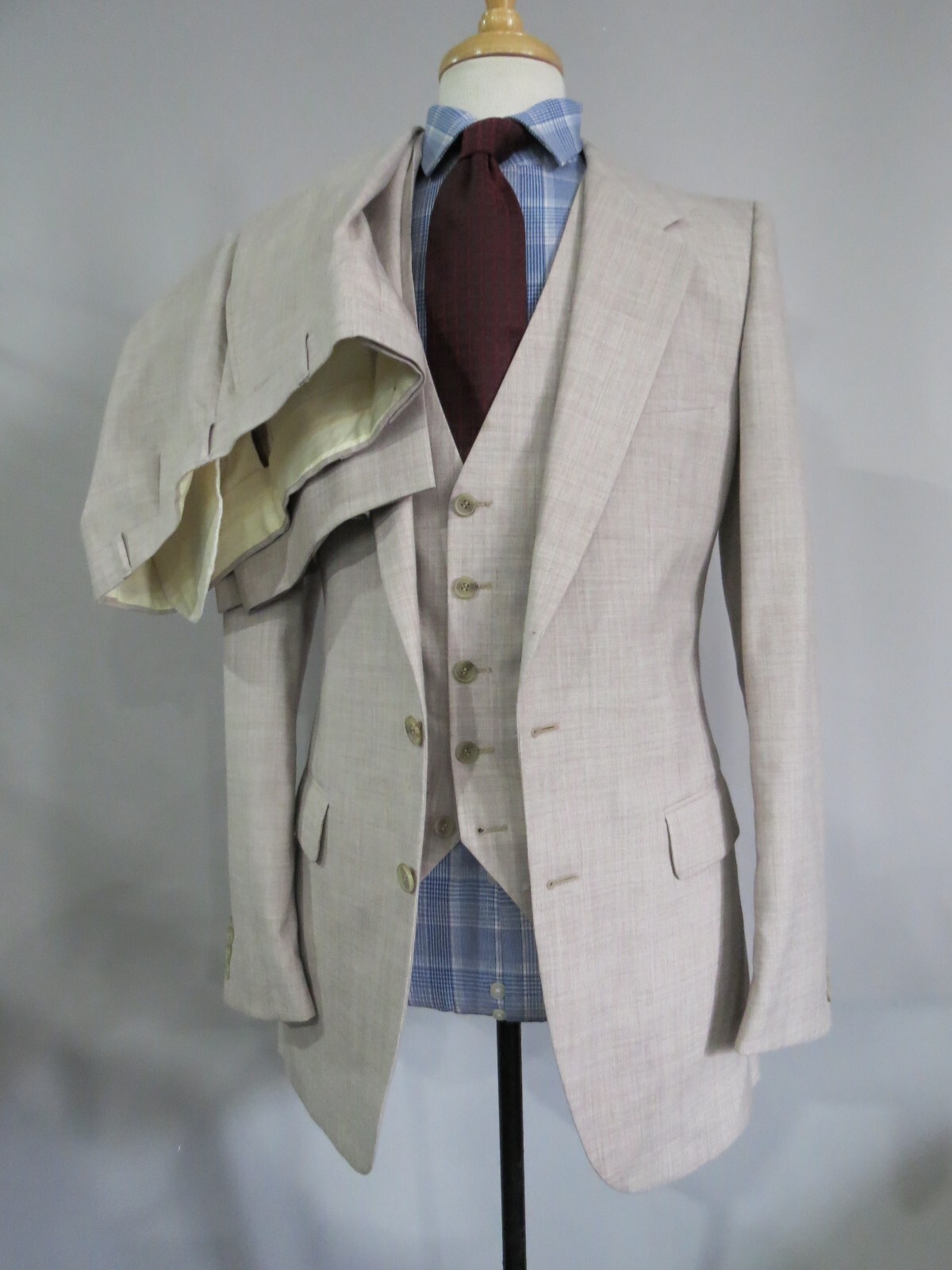 Tuta vintage Yves saint Laurent Made in France due bottoni sfiato laterale tre pezzi 36 R