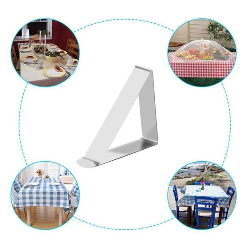 12PCS Stainless Steel Tablecloth Clips Desk Table Cloth Cover Clamp Holder Party - image 2 of 4