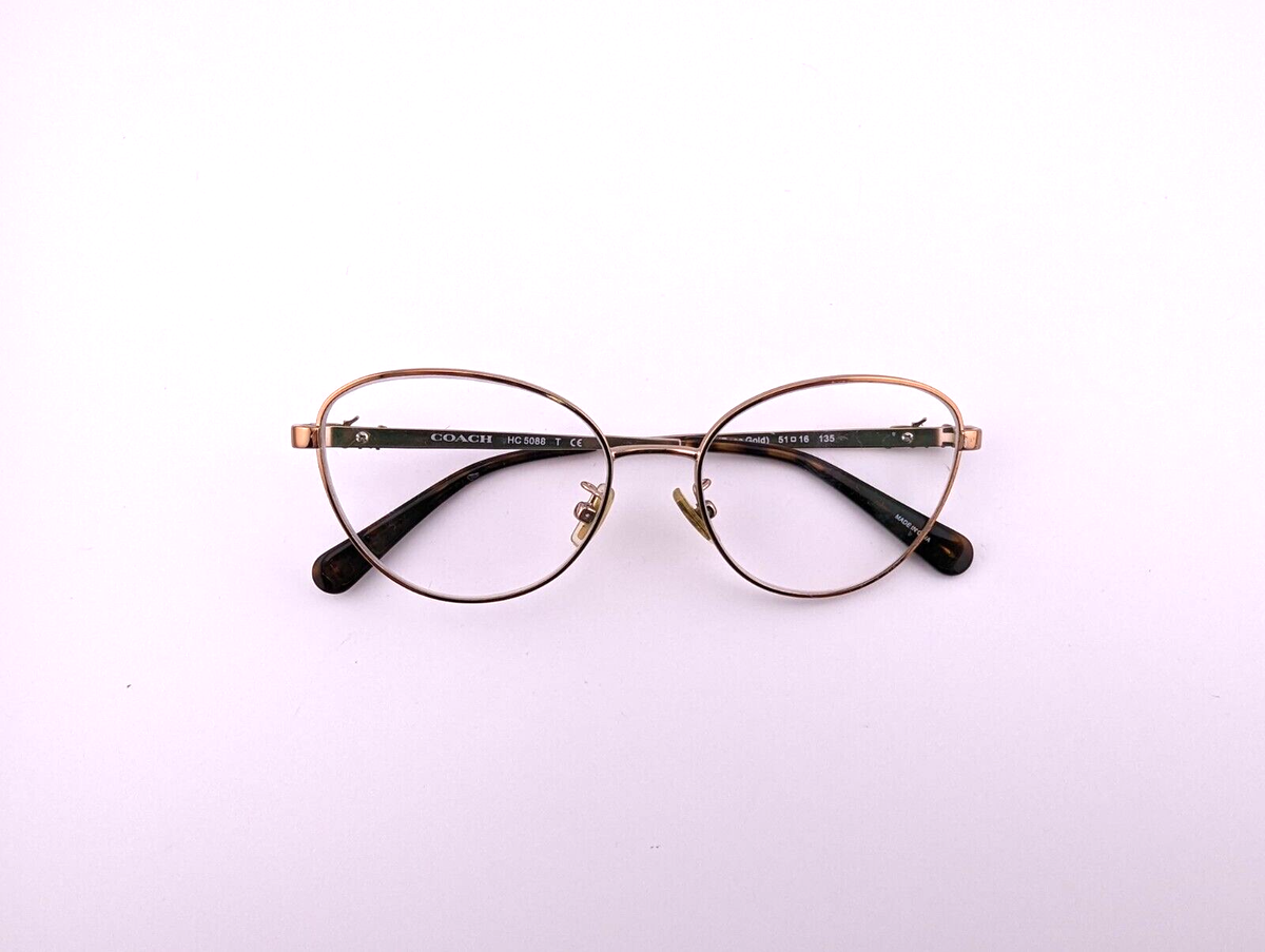 NEW COACH women\'s hc5088 eyeglasses in rose gold Coach Eyeglasses, Frames Only, HC5088 9309 Rose Gold, 51-16  main image 2