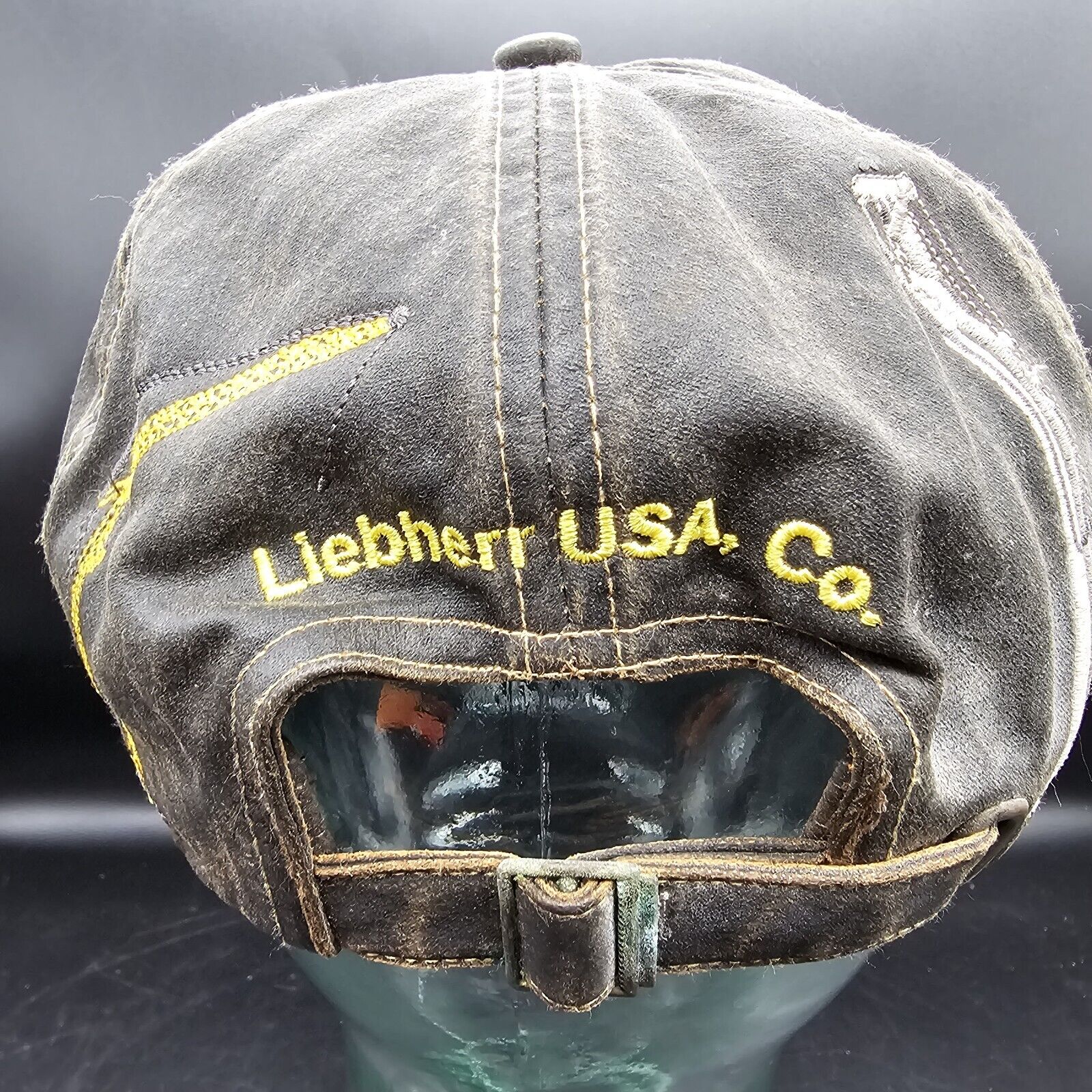 Liebherr Embroidered Waxed Hat Rare Crane Oil Fie… - image 7