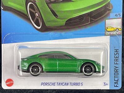 Hot Wheels 2023 HW Factory Fresh 4/5 Green Porsche Taycan