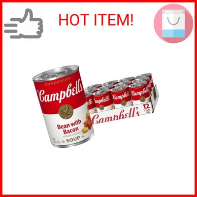 Campbell's Condensed Bean with Bacon Soup, 11.25 Ounce Can (Pack of 12)