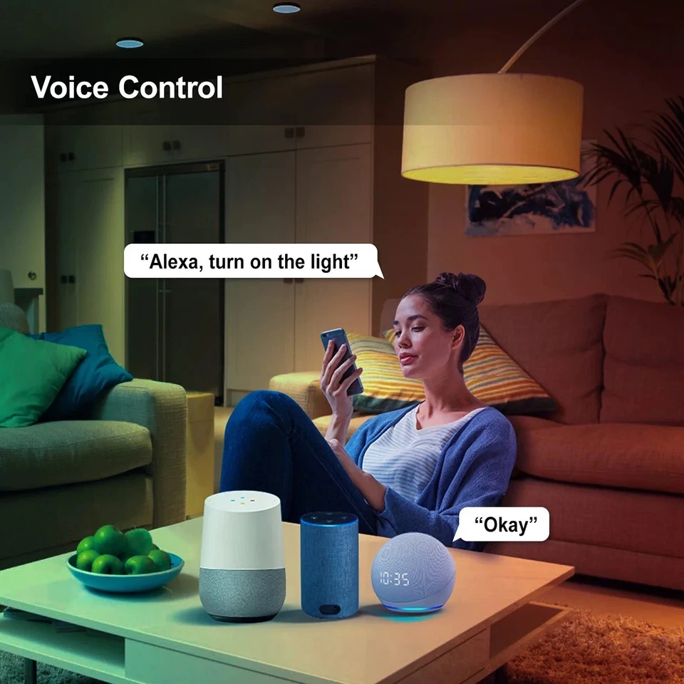 2x FECONN MR16 GU5.3 Smart Bulb, 4W LED WiFi Light, AC/DC 12V, Compatible - Image 2 of 4