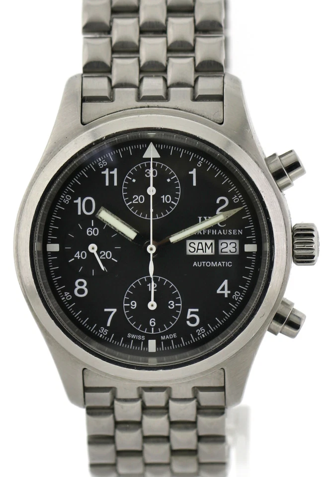 IWC der Fliegerchronograph Herrenuhr, Automatik, Tag/Datum - Ref. 3706 Edelstahl - Bild 2 von 4