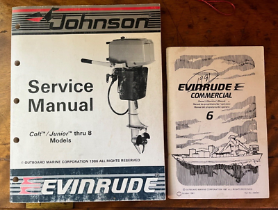 kurea Vintage Evinrude manuals Colt Juior thru 8 commercial 6 1986 1981
