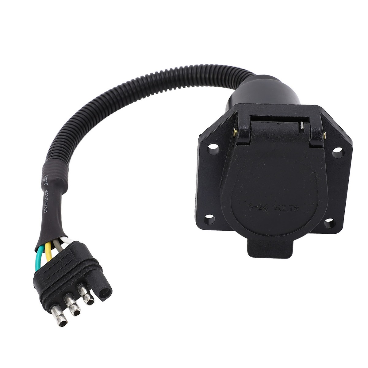Lighting Adapter Plug 7-Way Round To 4-Pin Trailer Plug Adapter ...