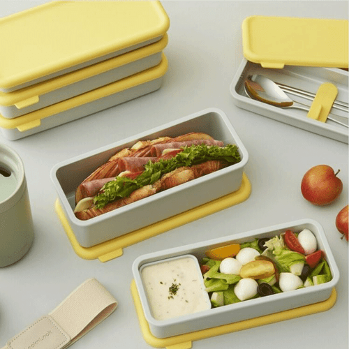 LocknLock DOSILOCK Starter Pack 4 Containers Lunch Box-Spoon,Chopsticks Included - Picture 4 of 11