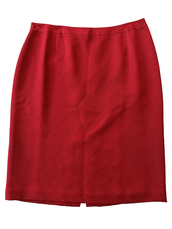 NUEVO CON ETIQUETAS Talbots Mujer Rojo Seda/Lana Shell Falda Debajo de la Rodilla Talla 18