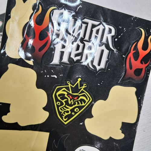 Juego de hojas pegatinas Guitar Hero Skull Neversoft 8 bolas llamas Nintendo Wii PS - Imagen 6 de 7