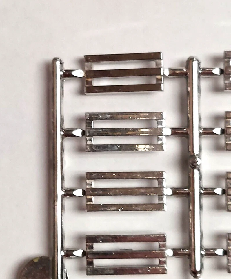 Legoland Town Lego City Prototipo - Cromo Plata 1x2 Rejilla Azulejos Fábrica Sprue Foto 4 de 4