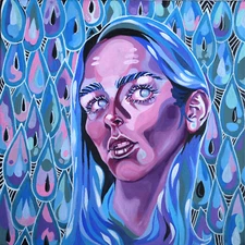 Smooth by Ukrainian Artist Liza Lutskina. Acrylic Painting On Stretched Canvs