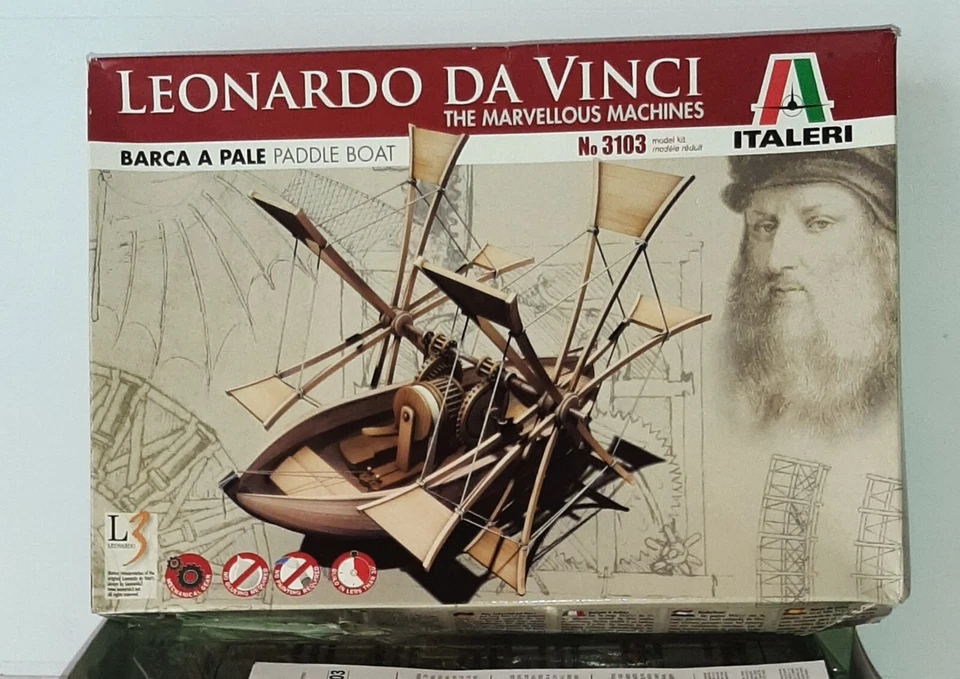 ITALERI KIT MONTAGGIO BARCA A PALE LEONARDO DA VINCI ART.3103 - Immagine 2 di 2