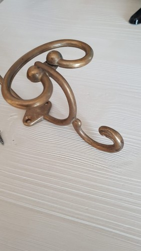 Appendi abiti appendiabiti attaccapanni da muro in ottone vintage nuovi perfetti - Bild 3 von 4