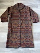 Vintage Bear Ridge Outfitters Women’s Large Long Aztec Print Coat Jacket