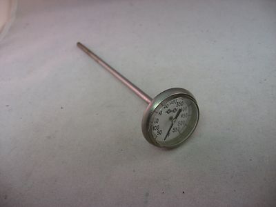 Vintage H&B Analog Dial Probe Thermometer Stainless Steel Meat Candy Deep Fry