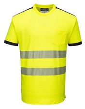 Portwest T181 PW3 Hi-Vis Short Sleeve T-Shirt Lightweight Cotton Comfort Fit