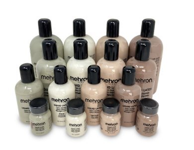 Látex Líquido Maquillaje Mehron - 4 Colores - Zombi Claro, Claro, Oscuro - Rostro y Cuerpo