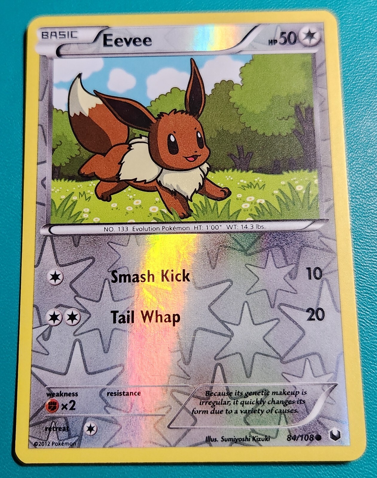 Pokemon TCG Eevee - 84/108 Reverse Holo VLP/NM Card