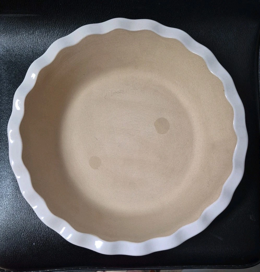 Haeger Natural Stone Premium Bakeware Pie Dish USA New 10.25"×2"