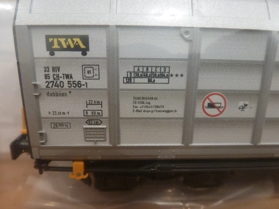 Roco H0 76738 Transwaggon Schiebewand Habbiins 4-achsig - Bild 3 von 4