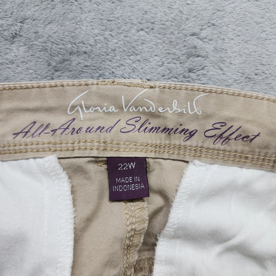 Gloria Vanderbilt Shorts Womens 22W Tan Gabrielle Cuffed Bermuda Stretch Casual - Image 3 of 4