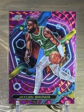 2023-24 Topps Cosmic Chrome Jaylen Brown Pink Galaxy Refractor #7 Boston Celtics