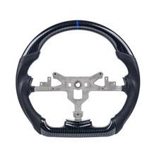 Fit 2006-2011 Chevrolet Corvette C6 Steering Wheel Carbon Fiber Style Blue Line Fit 2006-2011 Chevrolet Corvette C6 Steering Wheel Carbon Fiber Style Blue Line