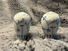 Blue Painted / Blue Fluted Salt and Pepper  Set - Bing and Grondahl - Danish — photo 2