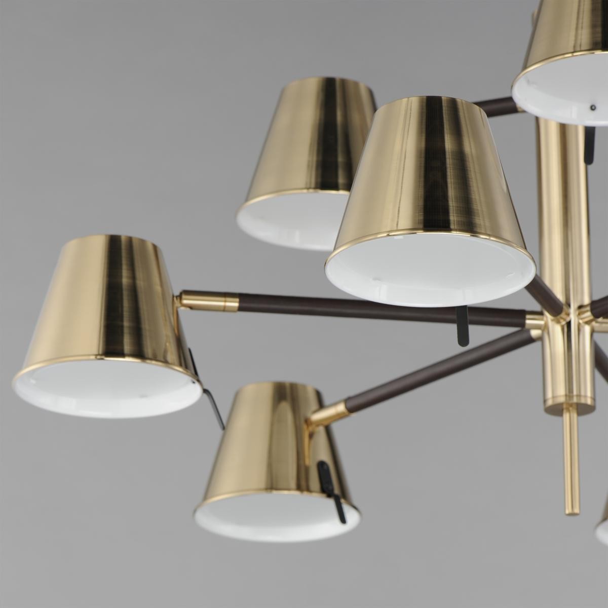 Maxim Lighting 25179DBZHR Carlo Chandelier Dark Bronze/Leather/Heritage Brass