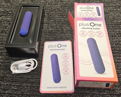 (QTY 2) plusOne 6702N Vibrating Bullet Soft Touch Massager, 10 Vibration Setting