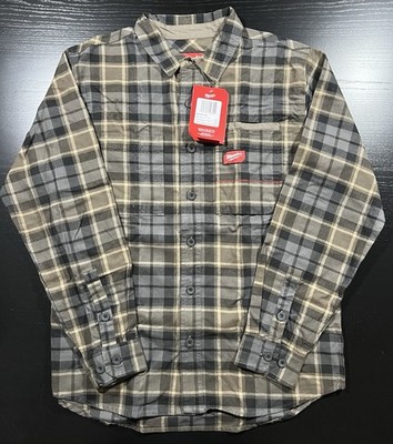 Milwaukee Men's Gray GRIDIRON Flannel Shirt M551G-M/ M551G-L