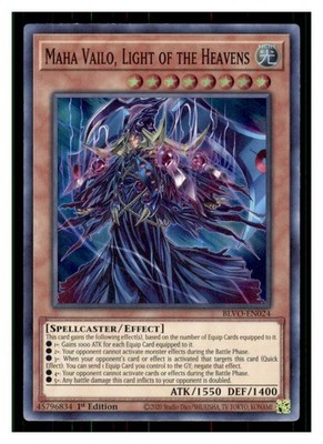 Yugioh Maha Vailo, Light of the Heavens BLVO-EN024 Super Rare Blazing Vortex LP