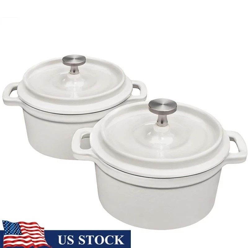 Mini Dutch Oven Cast Iron Cookware 16oz Individual Cocotte Pot Baking Dishes New
Opens in a new wind