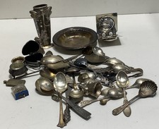 Reed & Barton Christofle Mixed Silver Plate Lot 39pc Flatware Vase Tableware