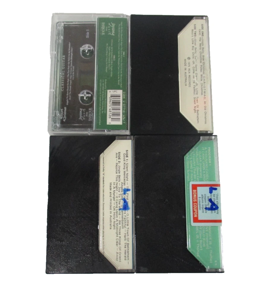 Christmas Bundle x4 VTG Cassette Tapes Various Artists Guitar Voice Organ Tested - Image 2 of 4