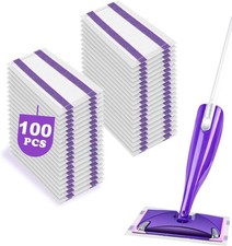 100 Pcs WetJet Mop Refills Thick Absorbent Strong Adhesion Trap Pet Hair Fit