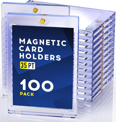 100Ct Magnetic Card Holder, 35Pt One Touch Card Holder, U-V Protectors Hard Plas