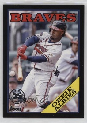 2023 Topps Series 1 1988 Topps Baseball Black 40/299 Ozzie Albies #T88-63 13c1
