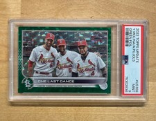 2022 Topps Update One Last Dance Green Foil /499 #US168 St Louis Cardinals PSA 9