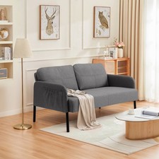 Chesterfield Sofa Polstersofa Kunstleder 2 Sitzer Couch Lounge Kleine Couch