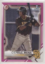 2021 Bowman Prospects Fuchsia Border 225/299 Ismael Mena #BP-36 04cw