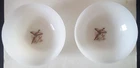2 VTG ANCHOR HOCKING FIRE KING PHEASANT SERVING BOWLS RARE ai