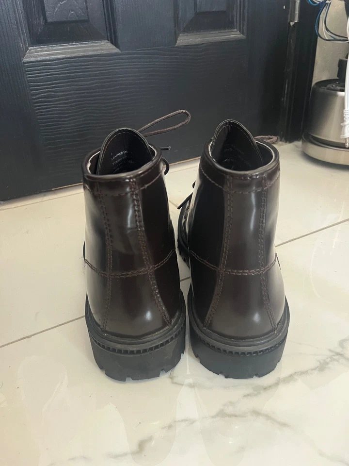 Botines Express Hombre Talla 9 Cuero Marrón con Cordones Foto 4 de 4