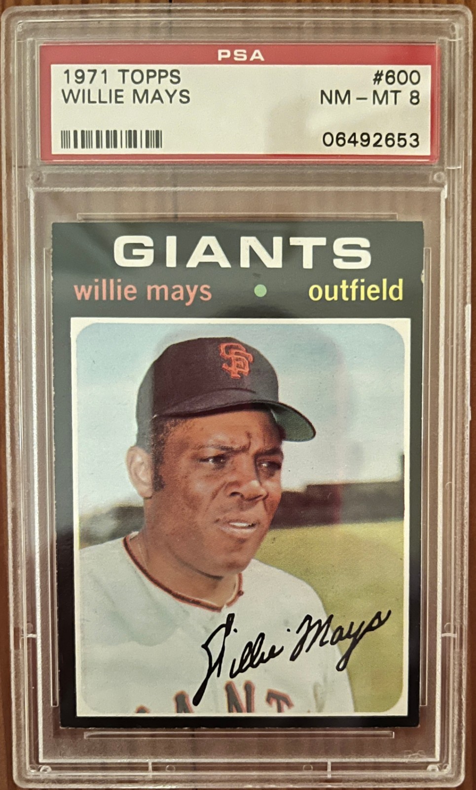 1971 Topps Willie Mays PSA 8 #600