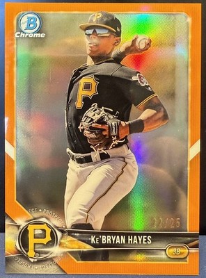 2018 Bowman Draft Chrome Orange Refractor Ke'Bryan Hayes #BDC-50 /25 Pre-Rookie