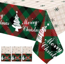 Christmas Tablecloth, 3 PCS Tablecloth Disposable 3pcs,