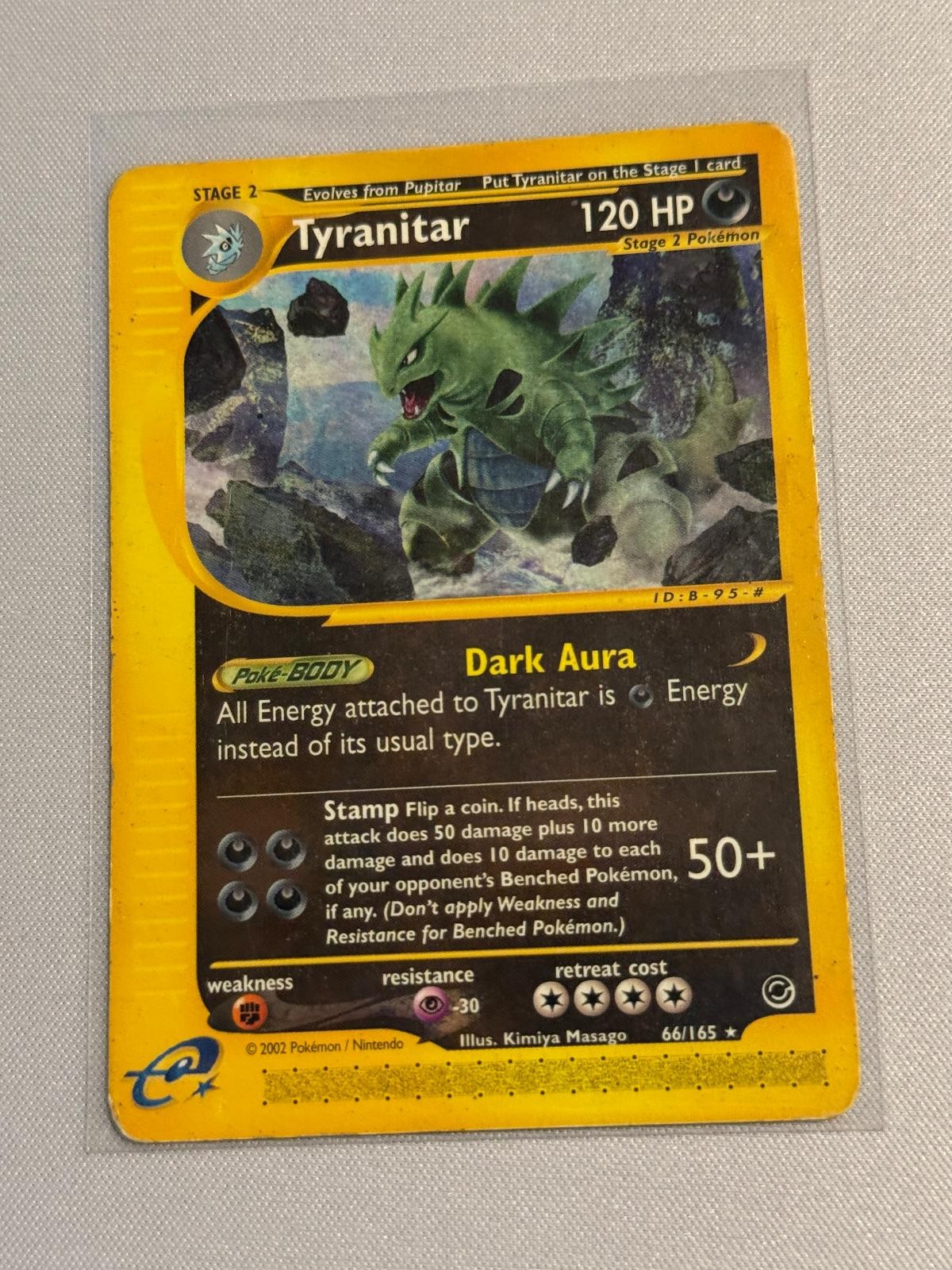 Tyranitar 66/165 Rare Expedition Base Set Pokemon Moderately Played