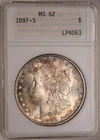 1879-S Morgan $1 ANA ANACS MS62 Gen 1 Old small White Holder SWH Toned
