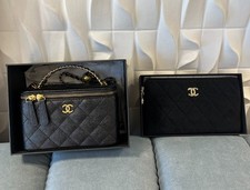 Chanel VIP Set Regalo Vanità Borsa Trucco Catena Tracolla + Portafoglio CC Clutch